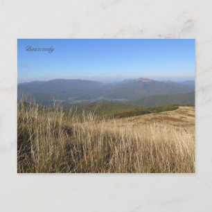 Cartão Postal Outono nas montanhas de Bieszczady