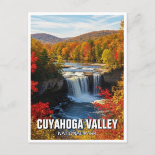 Cartão Postal Outono no Parque Nacional do Vale de Cuyahoga Ohio