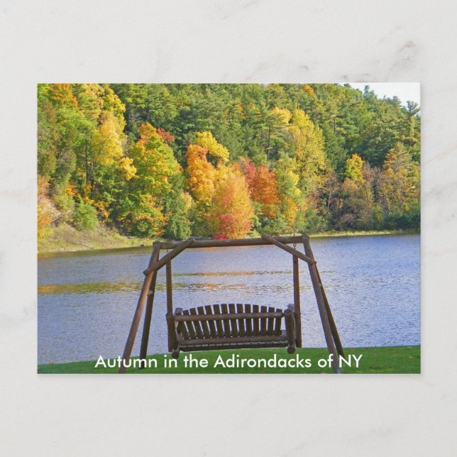Cartão Postal Outono nos Adirondacks do Cartão-postal NY (Frente)