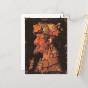 Cartão Postal Outono, Pintura Alegórica,