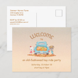 Cartão Postal Outonos personalizados de boas-vindas, Pumpkins Ha