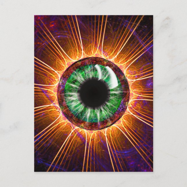Cartão Postal Outra Arte Fractal de Olhos de Tesla (Frente)