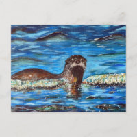 Outra na pintura de ondas