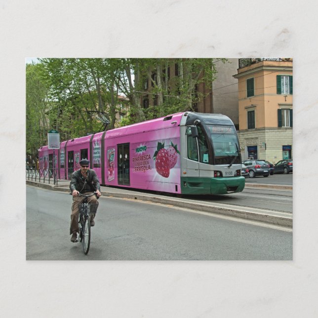 Cartão Postal Outro elétrico em Roma (Frente)