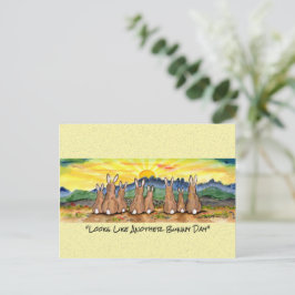 Cartão Postal Outro Posto de Arte por Aquarela Sunny Day Rabbit