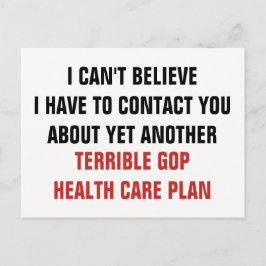 Cartão Postal Outro terrível plano de saúde de GOP