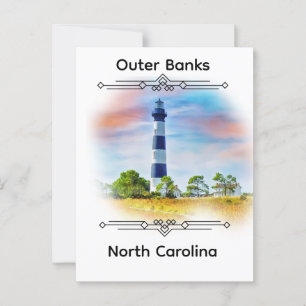 Cartão Postal Outter Banks North Carolina T-Shirt