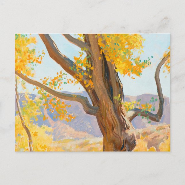 Cartão Postal Outubro de manhã, 1940, por Maynard Dixon (Frente)