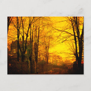 Cartão Postal Outubro depois John Atkinson Grimshaw