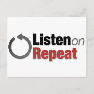 Cartão Postal Ouvir ao Repetir