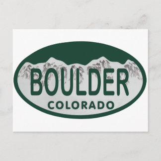 Cartão Postal Oval da licença de Boulder