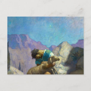 Cartão Postal Ovelha Perdida, 1926 por Newell Convers Wyeth