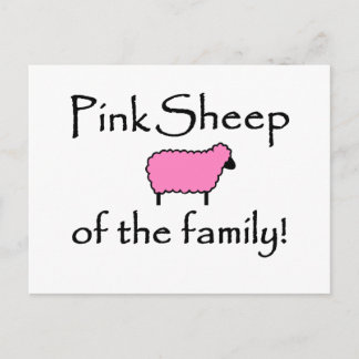 Cartão Postal Ovelha Rosa da Família