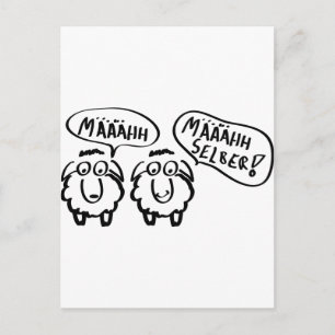 Cartão Postal ovelha schafe määhhh määhhh selber!