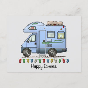 Cartão Postal Over Cab Camper RV