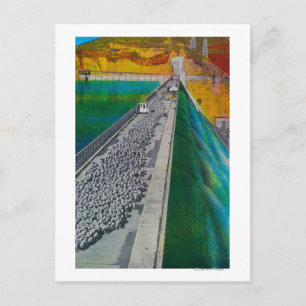 Cartão Postal Ovinos na Barragem de Grand Coulee