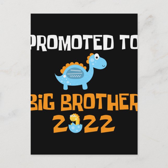 Cartão Postal Ovo De Dinossauro Promovido Ao Irmão Grande (Frente)