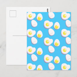 Cartão Postal Ovos Cozidos e Fritos 3D