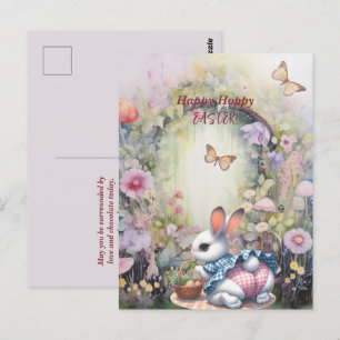 Cartão Postal Ovos de coelho de Páscoa feliz