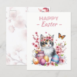 Cartão Postal Ovos de Páscoa Cadeias de Aquecedores de Cereja