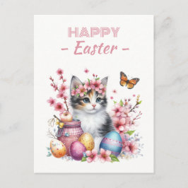 Cartão Postal Ovos de Páscoa Cadeias de Aquecedores de Cereja