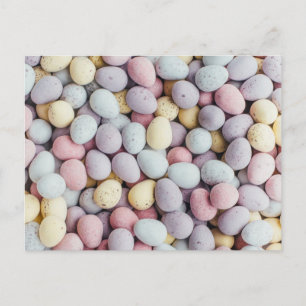 Cartão Postal Ovos de Páscoa de Chocolate