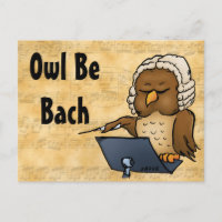 Owl Be Bach Funny Owl Cartoon