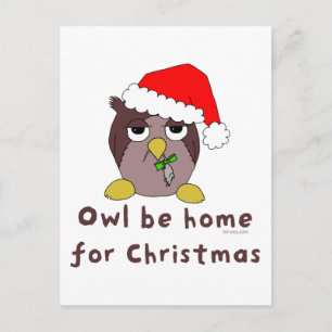 Cartão Postal Owl Be Home