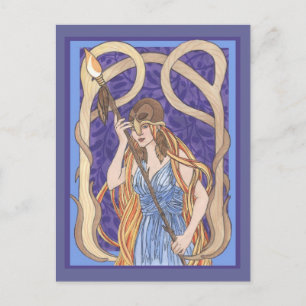 Cartão Postal Owl Eyed Athena 3