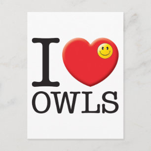 Cartão Postal Owls Love