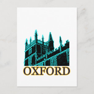 Cartão Postal Oxford England 1986 Building Spirals Cyan