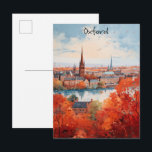 Cartão Postal Oxford England Travel City Painting Aesthetic<br><div class="desc">Oxford England Travel City Painting Aesthetic</div>