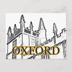 Cartão Postal Oxford Inglaterra 1986 espirais de construção