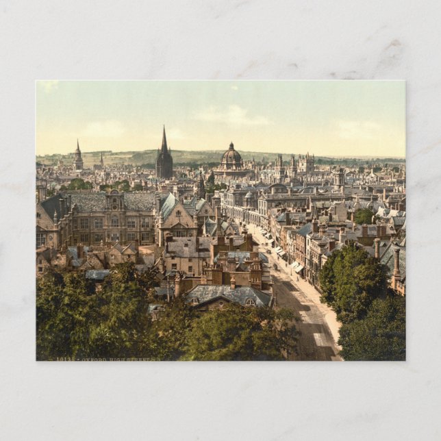 Cartão Postal Oxford, Oxfordshire, Inglaterra (Frente)