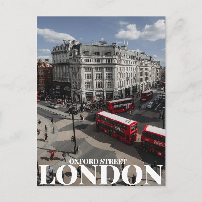 Cartão Postal Oxford Street, Londres (Frente)
