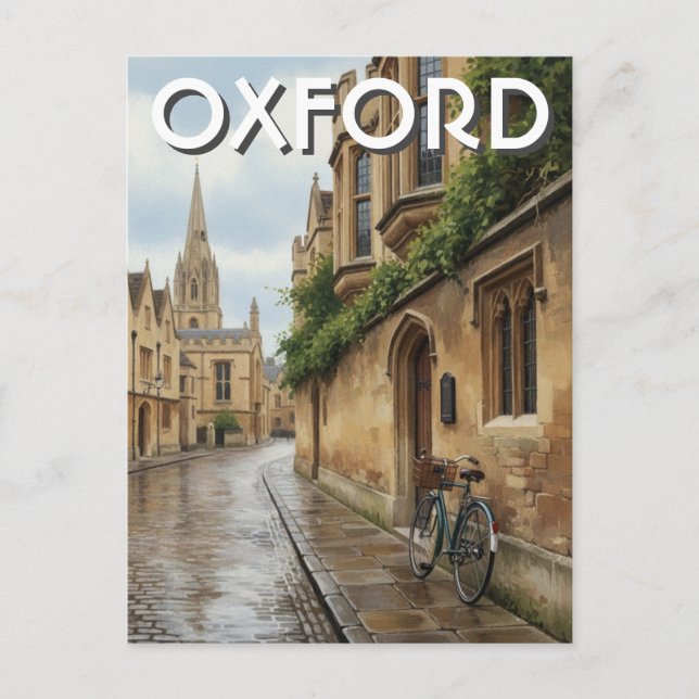 Cartão Postal Oxford University England Travel (Frente)
