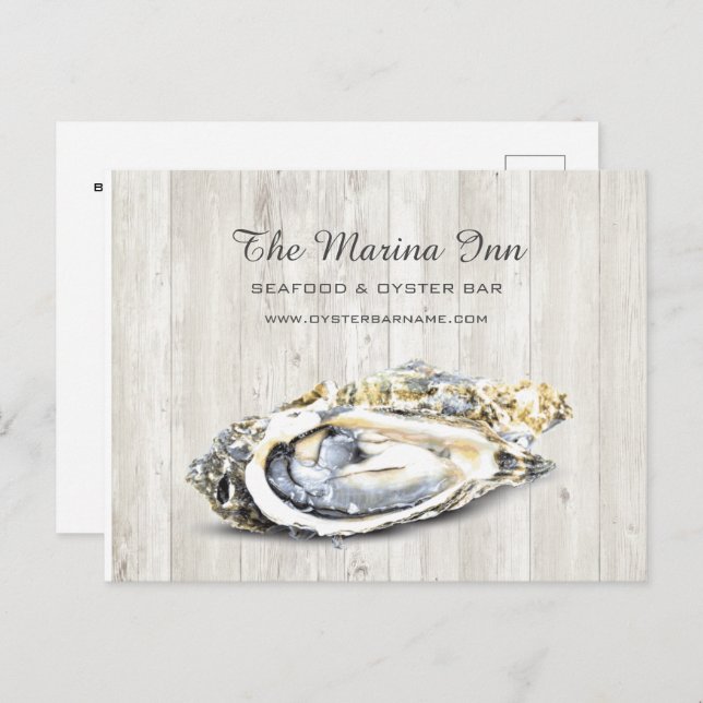 Cartão Postal Oyster Roast Seafood Comida Náutica Business (Frente/Verso)