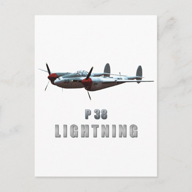 Cartão Postal P38 Lightning (Frente)