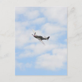 Cartão Postal P51 Mustang em Voo