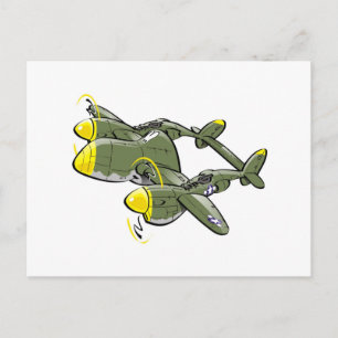 Cartão Postal p-38 relâmpago