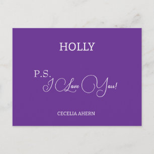 Cartão Postal P.S. I Love You personalizado