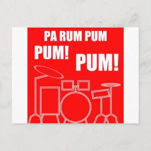 Cartão Postal Pa Rum Pum Pum Pum