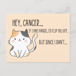 Cartão Postal Paciente com Câncer Engraçado, Amante de Gatos