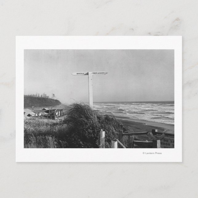 Cartão Postal Pacific Beach, WA - Assinar Milhas para a China (Frente)