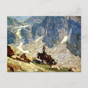 Cartão Postal “Packin’ In” Arte Ocidental por Edgar Payne