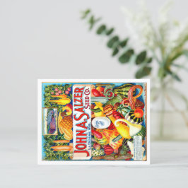 Cartão Postal Pacote de Semente Vintage.