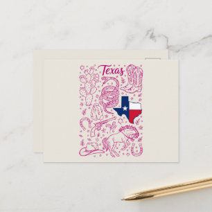 Cartão Postal Pacote Texas Cowboy Vibes Ocidentais