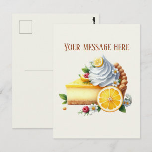 Cartão Postal Padaria adicionar mensagem Nome da empresa torta d