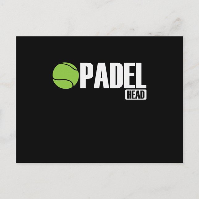 Cartão Postal Padel Head Tênis Sport und Ball (Frente)