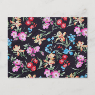 Cartão Postal padrão abstrato floral